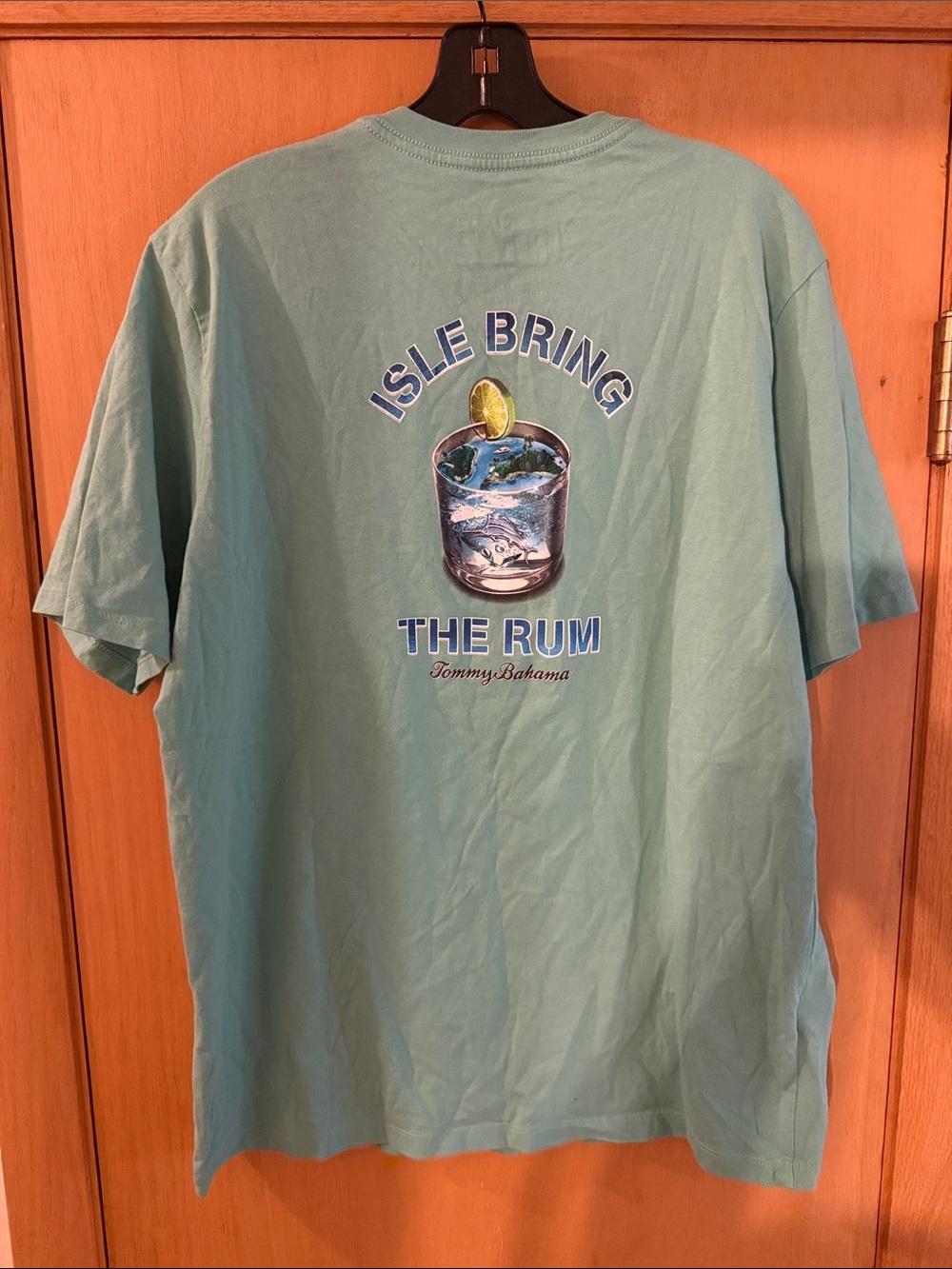 Tommy Bahama Men’s 'Isle Bring The Rum' Graphic Tee Teal Green Size Medium